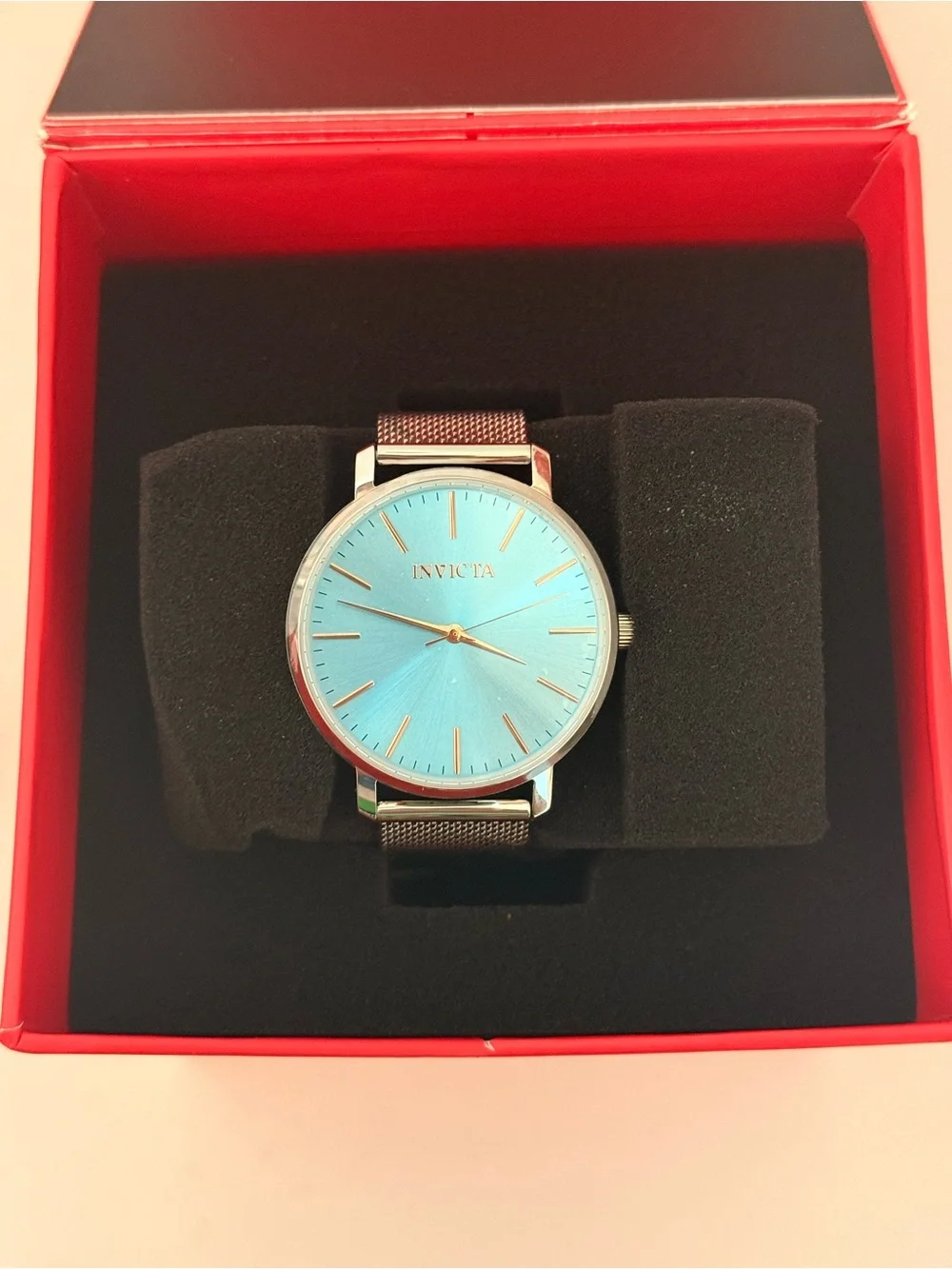 Invicta Women’s Ice Blue Mesh Strap Watch 48844 NEW 38mm